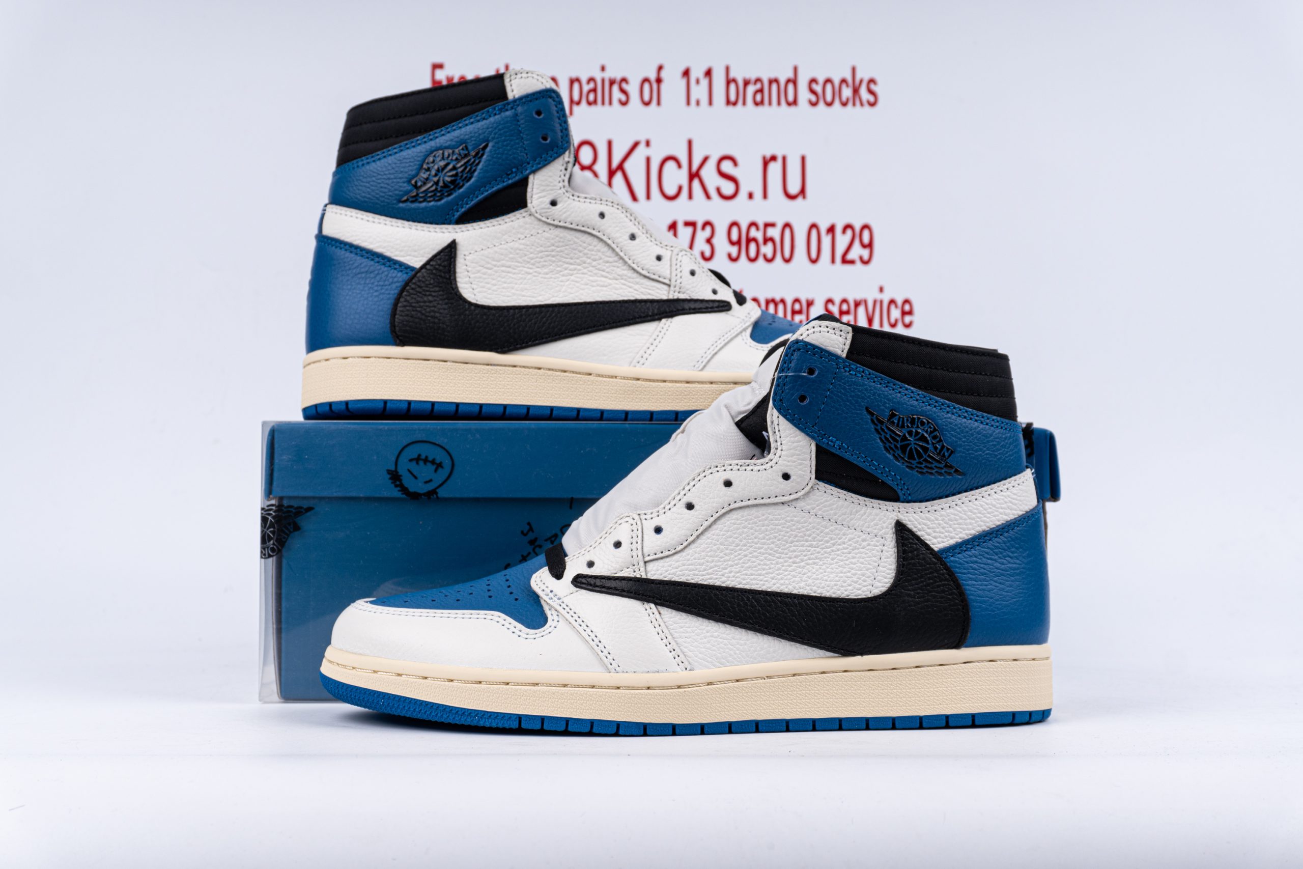 Jordan 1 High OG SP Fragment X Travis Scott Blue