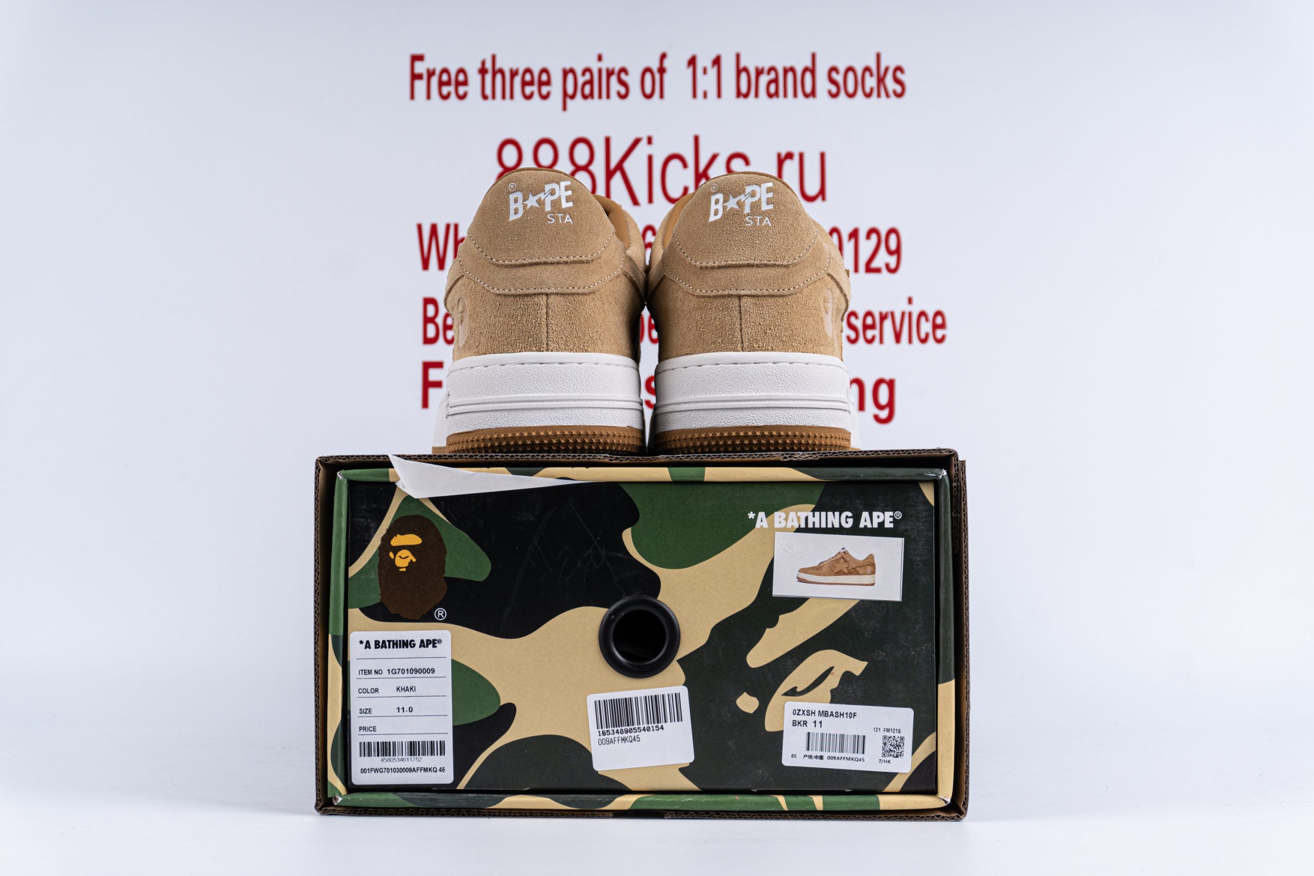 A Bathing Ape Bape Sta Beige Suede