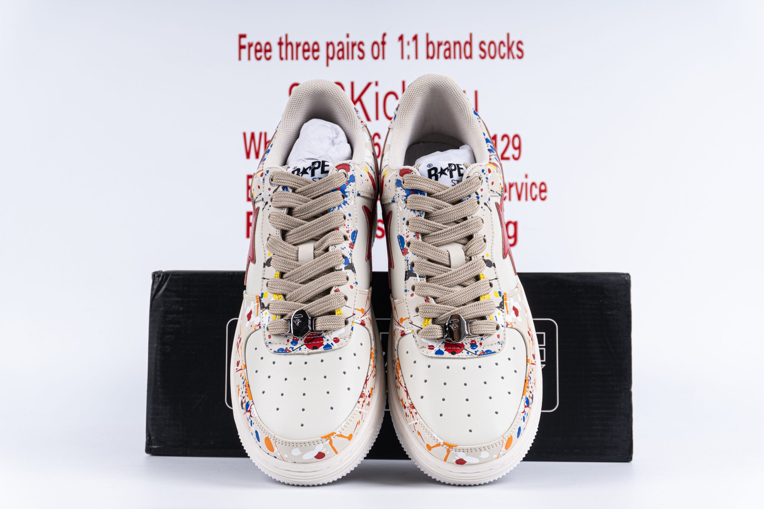A Bathing Ape Bape Sta Paint Beige
