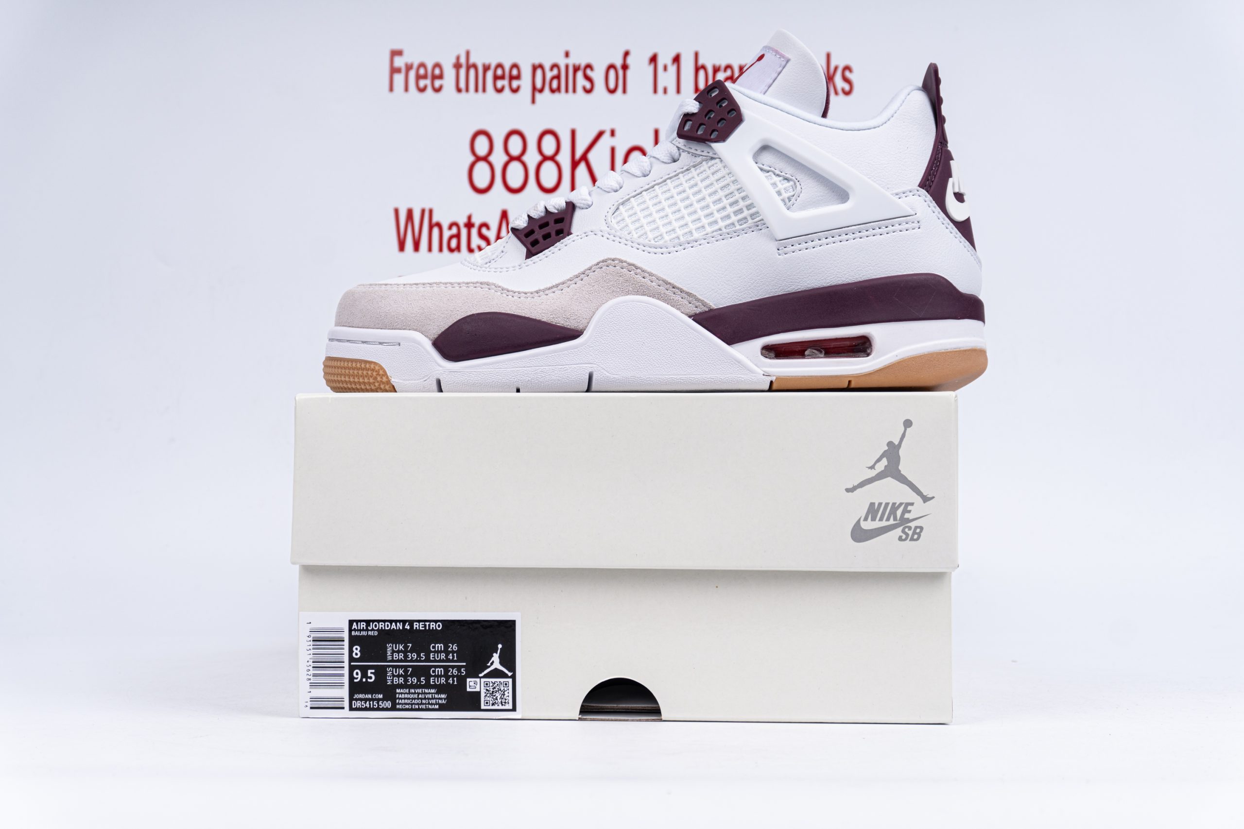 Jordan 4 Retro SB White Purple